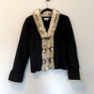 White House Black Market Faux Fur Jacket